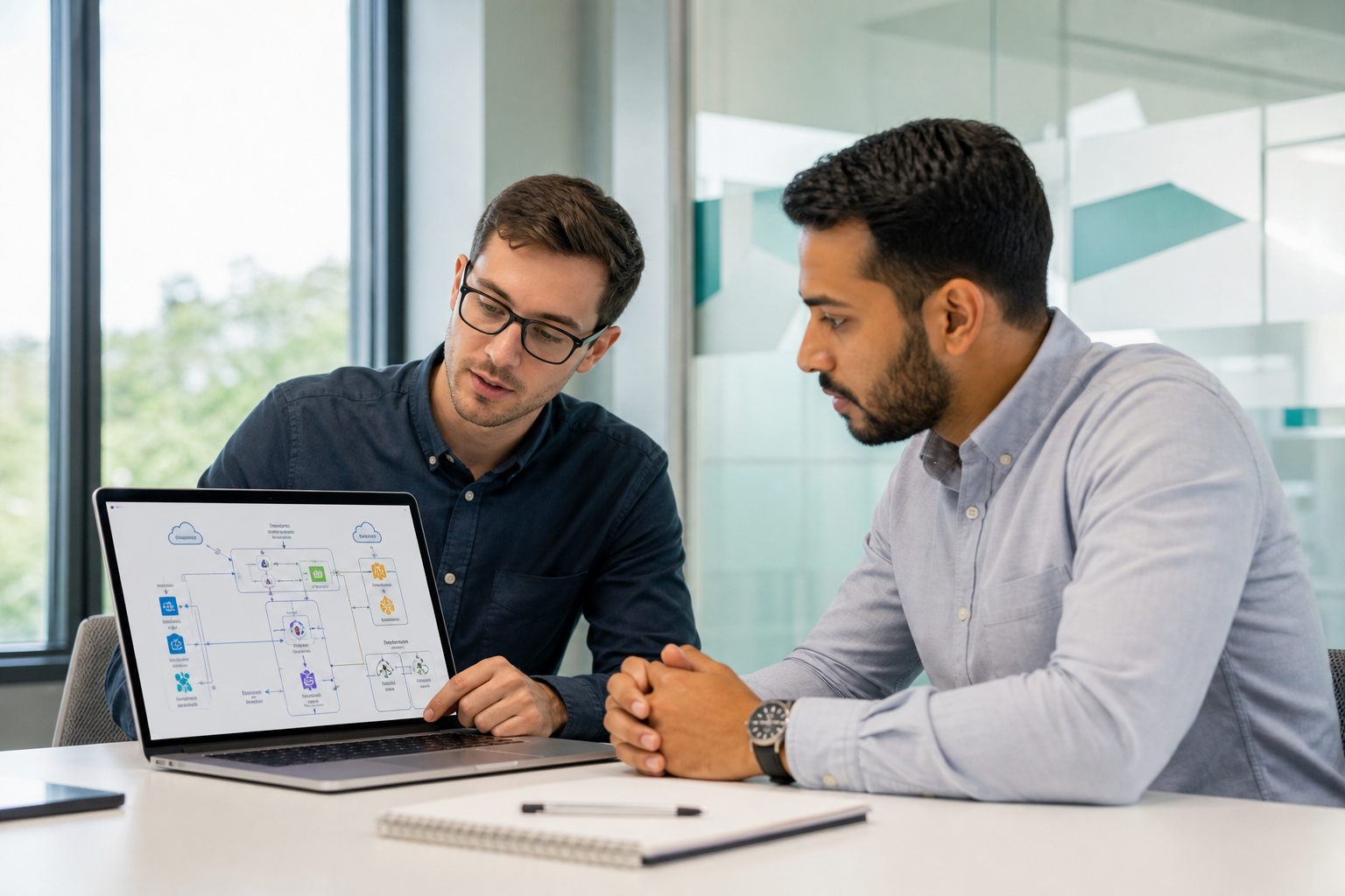 TRENZ SPACE LTD team reviewing system architecture together